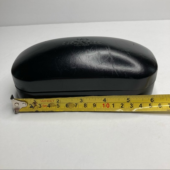 COACH Black Embossed Large Hard Shell Sunglasses Travel Case - Picture 14 of 16